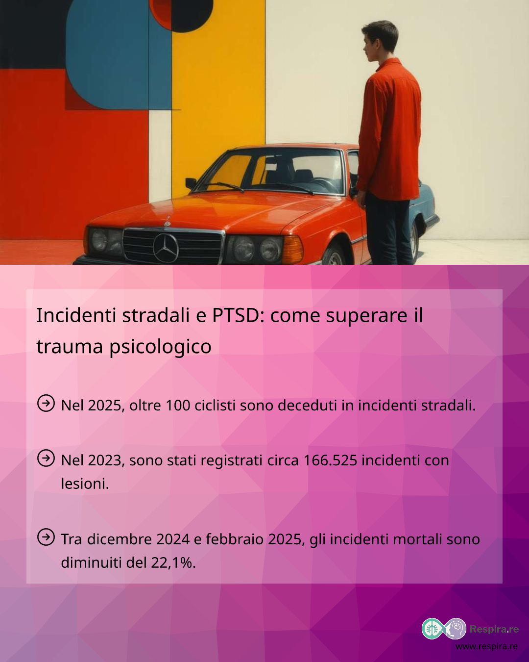 Incidenti stradali e PTSD: come superare il trauma psicologico - Respira.re