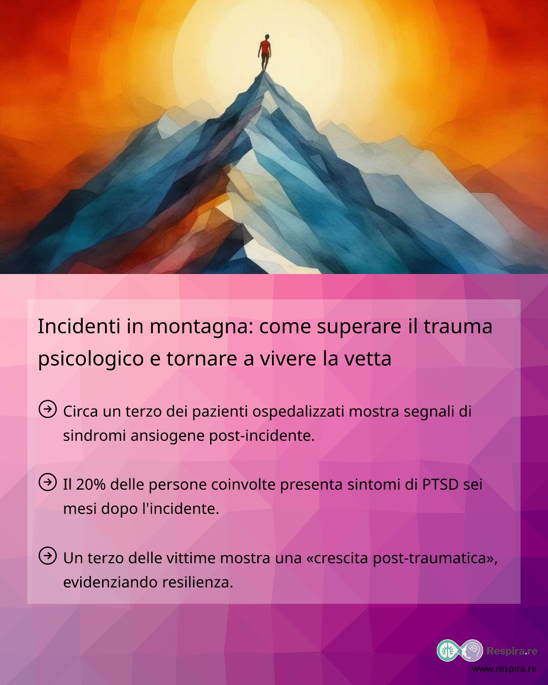 Incidenti in montagna: come superare il trauma psicologico e tornare a ...