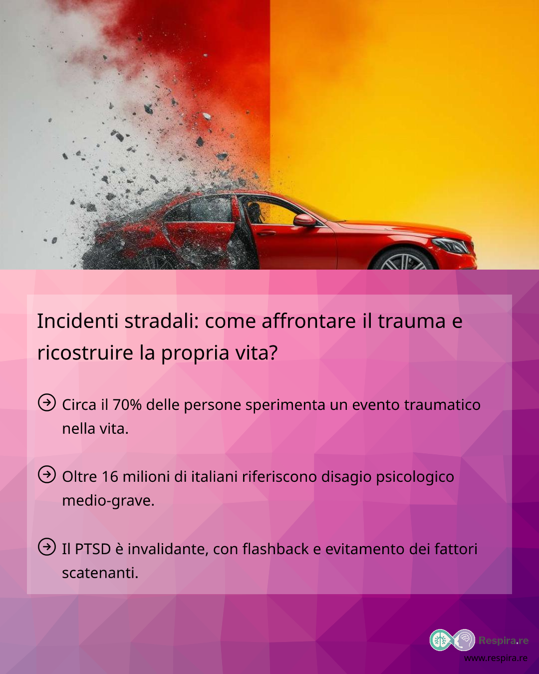 Incidenti stradali: come affrontare il trauma e ricostruire la propria ...