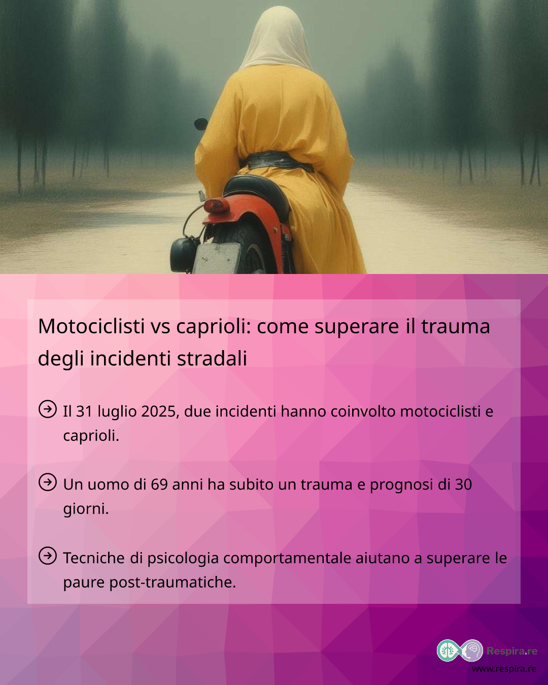 Motociclisti vs caprioli: come superare il trauma degli incidenti ...