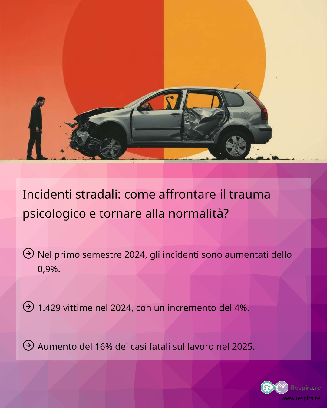 Incidenti stradali: come affrontare il trauma psicologico e tornare ...